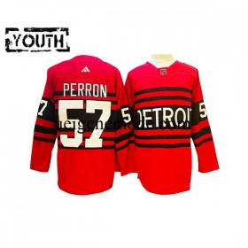 Kinder Detroit Red Wings Eishockey Trikot David Perron 57 Adidas 2022-2023 Reverse Retro Rot Authentic
